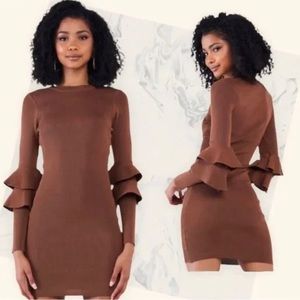 Settledown long sleeve mini dress